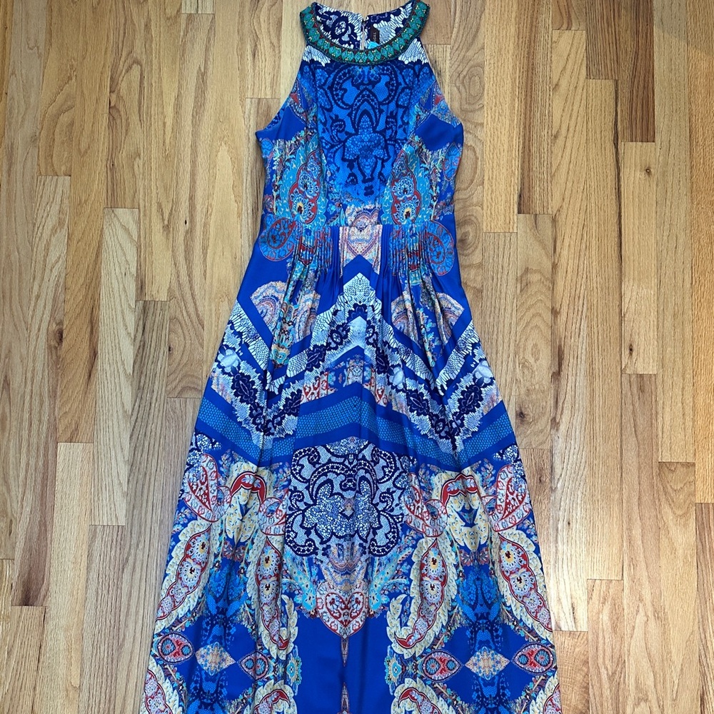 Ranna Gill Boteh Blue and White Embroidered Dress